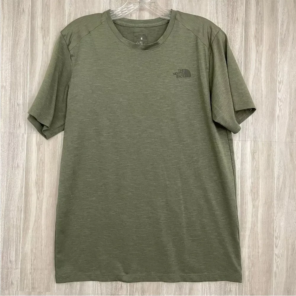 The North Face Shirt Men Green Flash Dry Performance Wicking Short Sleeve Large